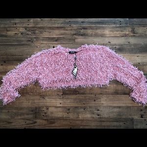 Cropped Sweater - Pink